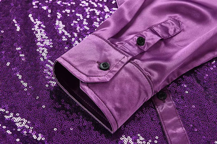 Satin Glitter Shirt for Men