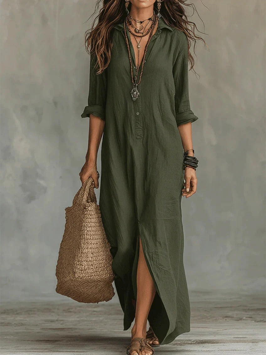 Elegant summer maxi dress by Emma & Rose Cape Town featuring flowing fabric and a stylish design.