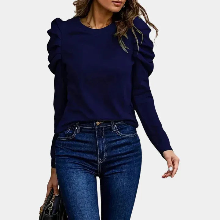 Sweater with Puff Sleeves for Women, view 4 - Elena Harper