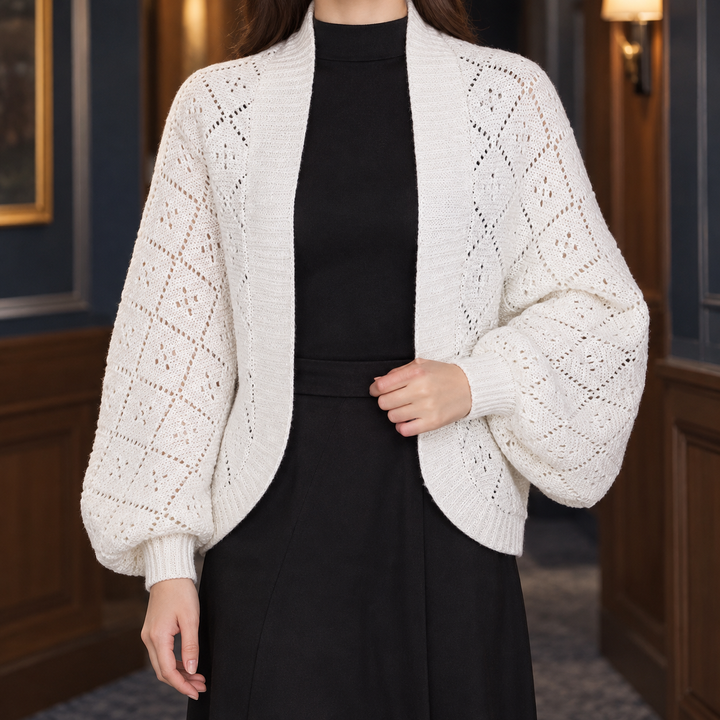 Ancelin-Faye Openwork Cardigan