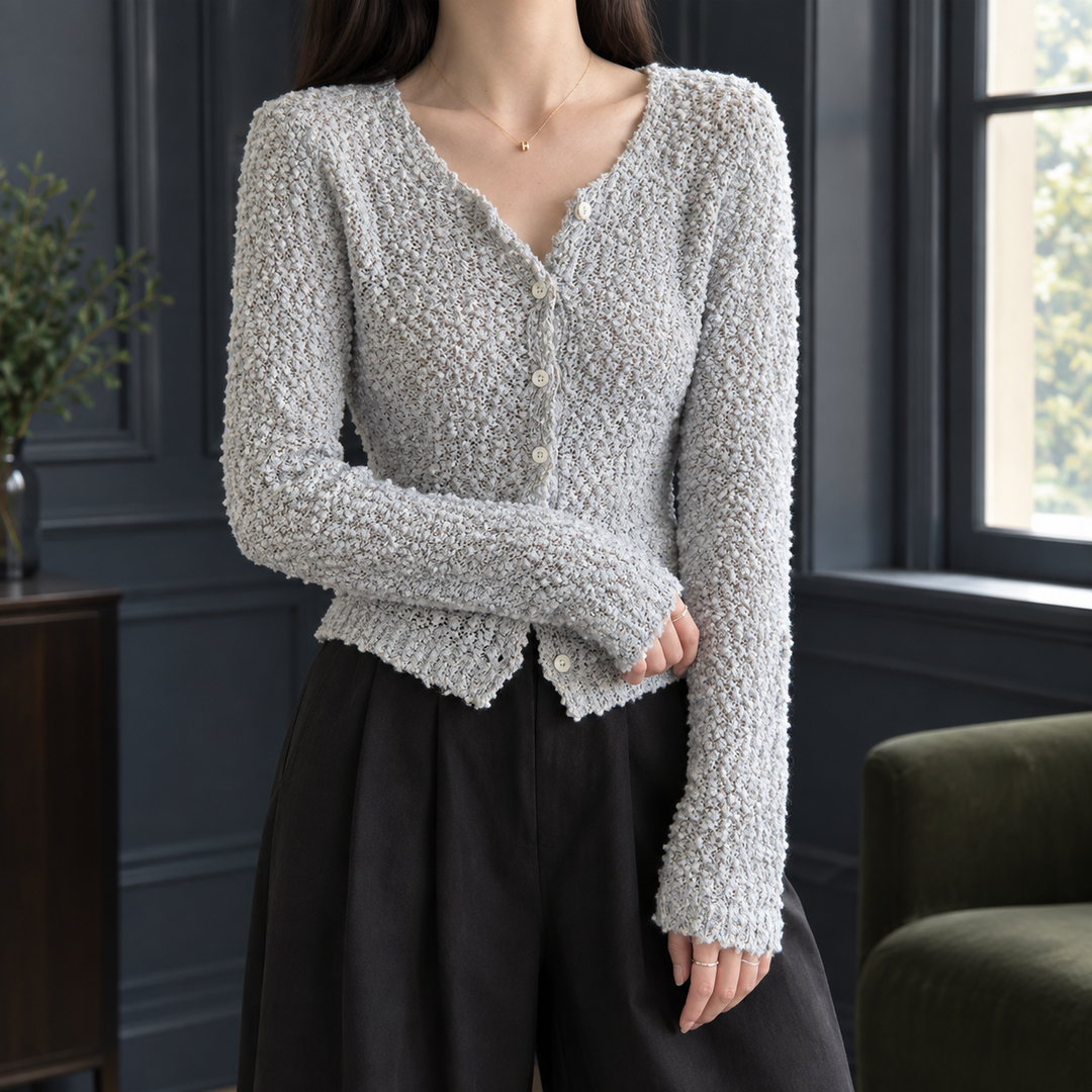 Faith Textured Cardigan - Elena Harper