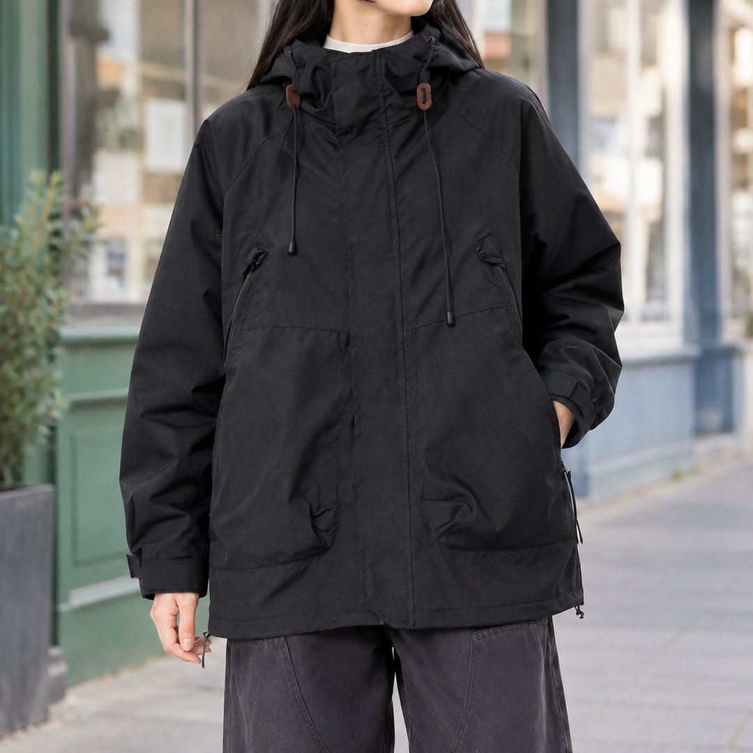 Women's Hooded Utility Jacket with Drawcord Hood Ulverston - Elena Harper