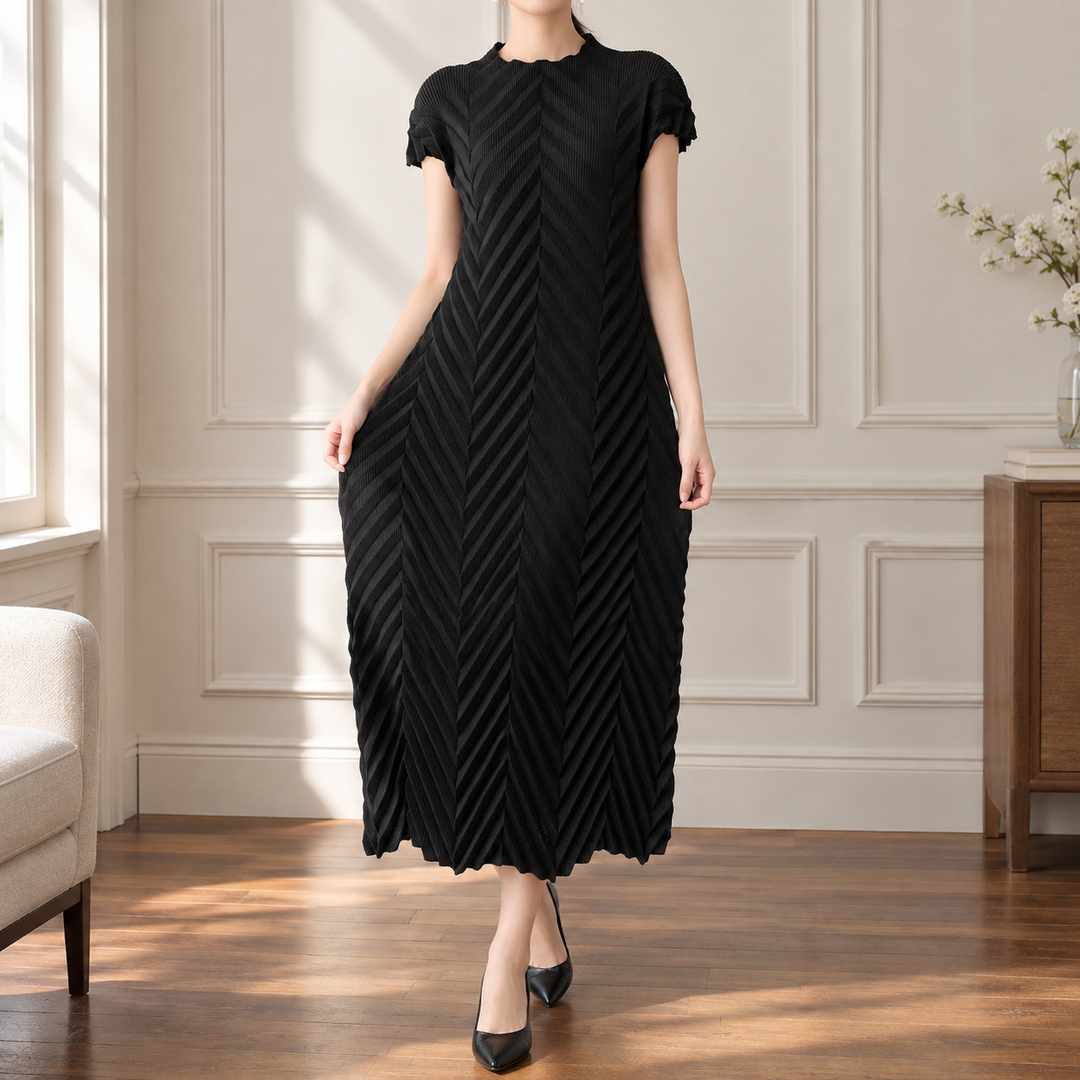 Cerys-Elise Chevron Dress
