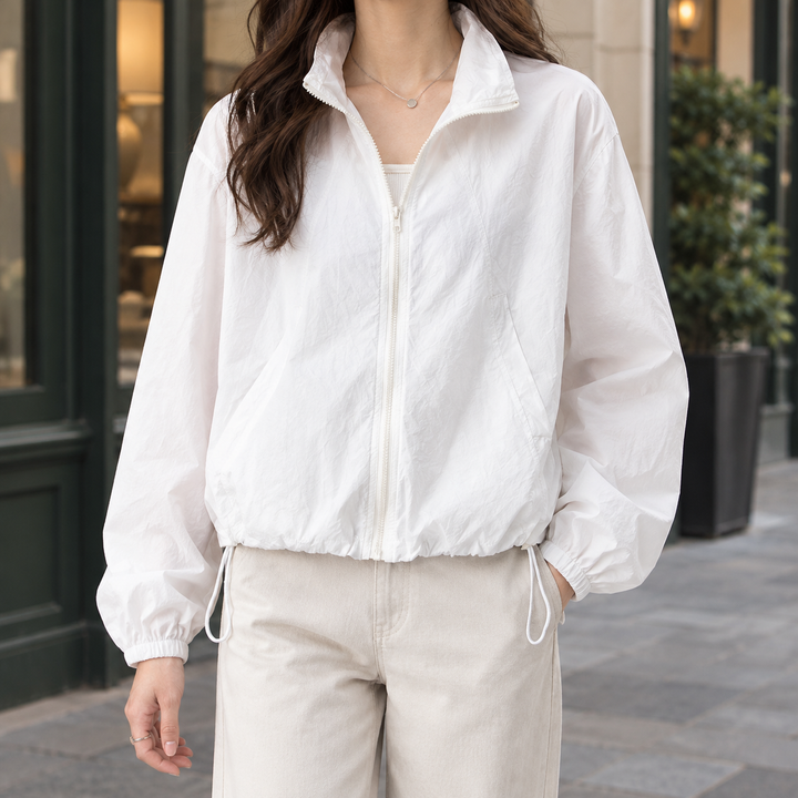 Women's Lightweight Zip-Up Jacket with Drawcord Hem – Devizes