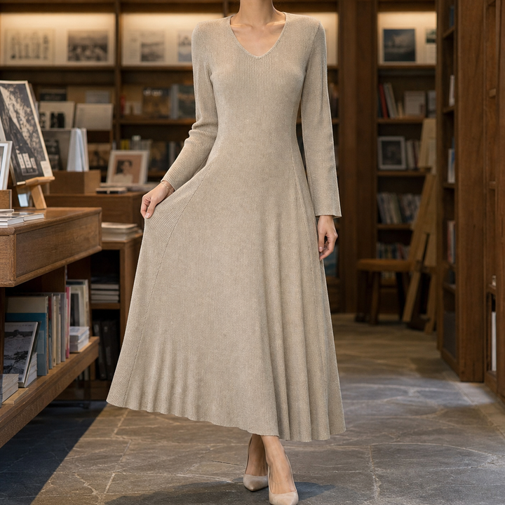 Aline-Rose Ribbed Maxi Dress