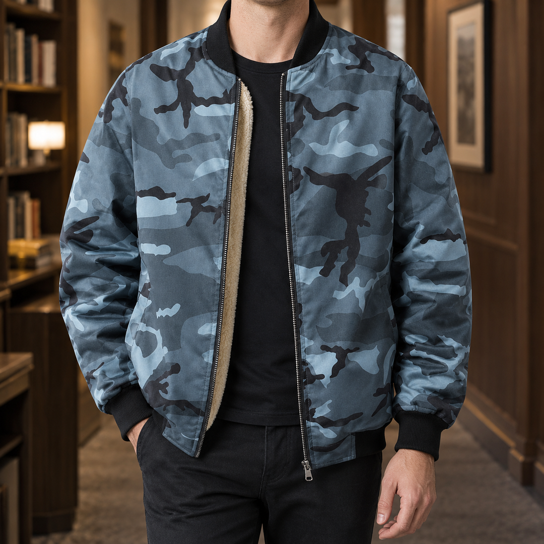 Finley Camouflage Bomber Jacket - Elena Harper