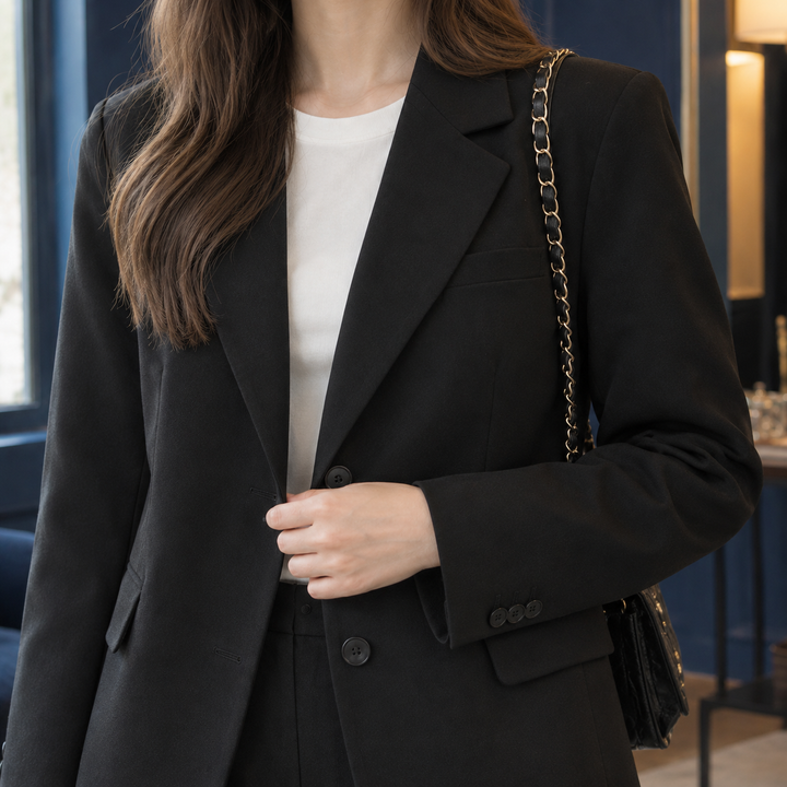 Women's Relaxed Two-Button Blazer with Flap Pockets – Lostwithiel