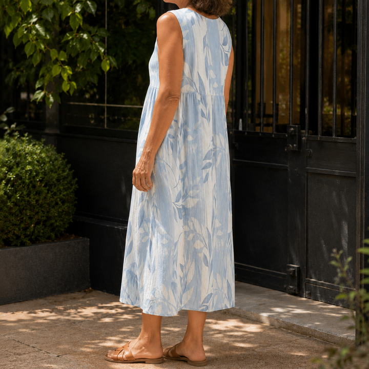 Iris Botanical Midi Dress, view 2 - Elena Harper