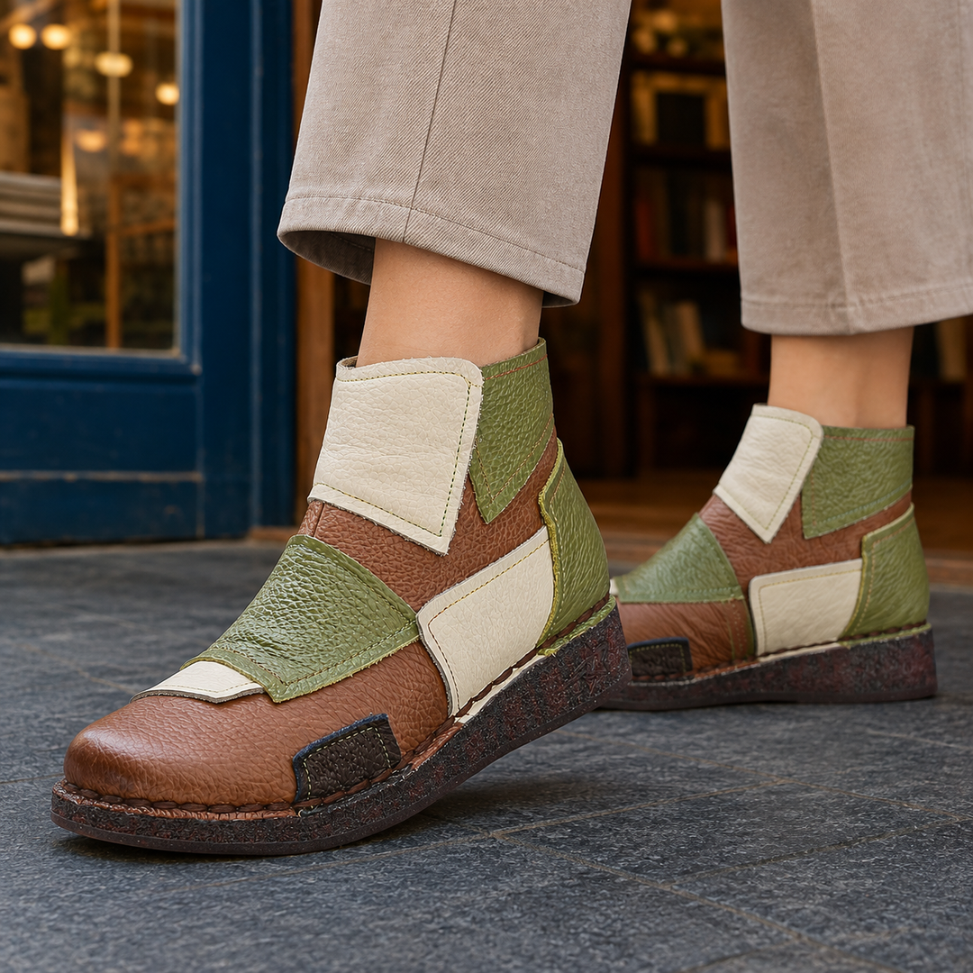 Fidenza Colorblock Boots, view 2 - Elena Harper