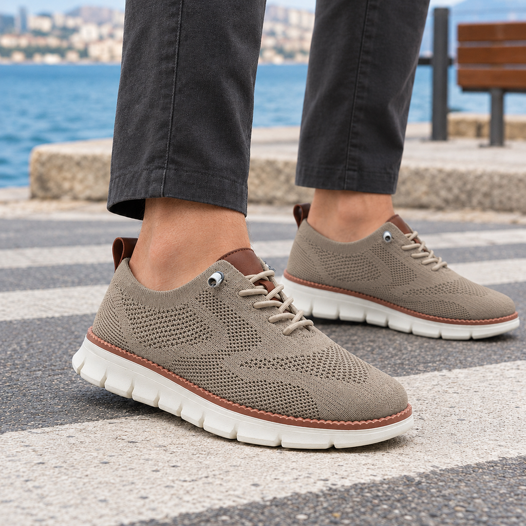 Fermo-Siena Knit Sneakers, view 3 - Elena Harper
