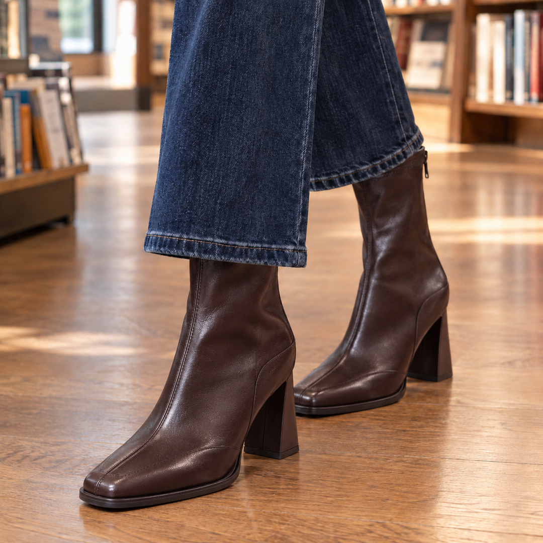 Falconi Square Toe Boots, view 2 - Elena Harper