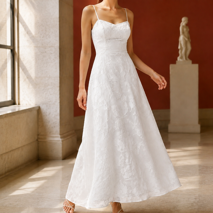 Fabienne Textured Maxi Dress, view 3 - Elena Harper