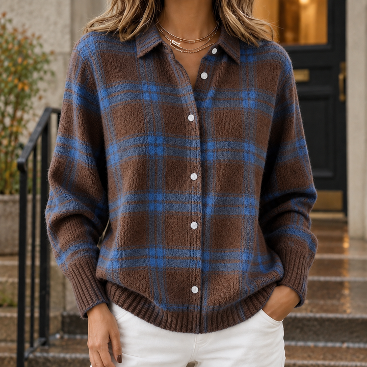 Angelique-Claire Plaid Overshirt