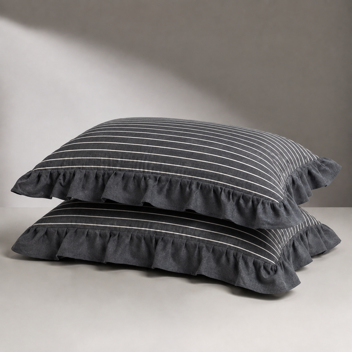 Evermere Ruffled Pillowcase, view 3 - Elena Harper