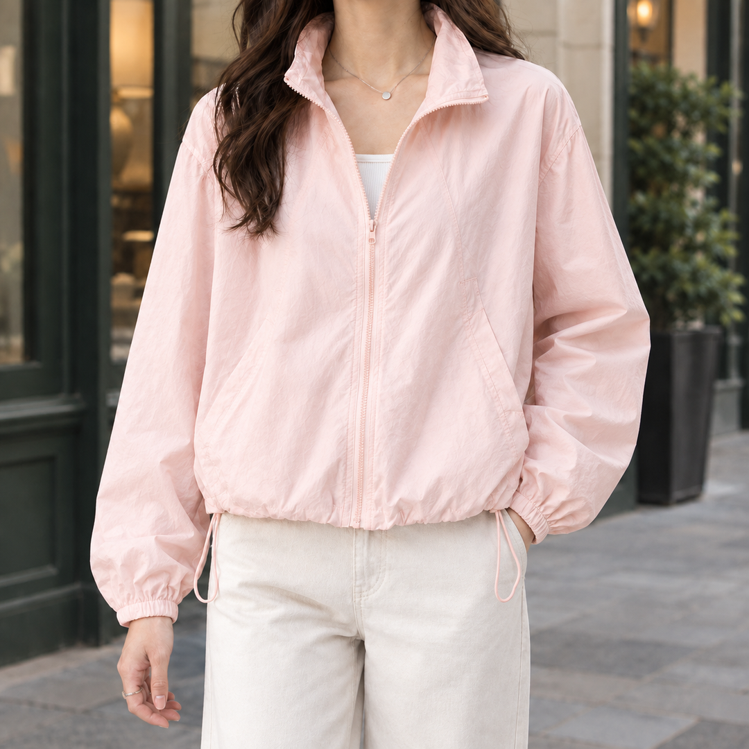 Women's Lightweight Zip-Up Jacket with Drawcord Hem – Devizes