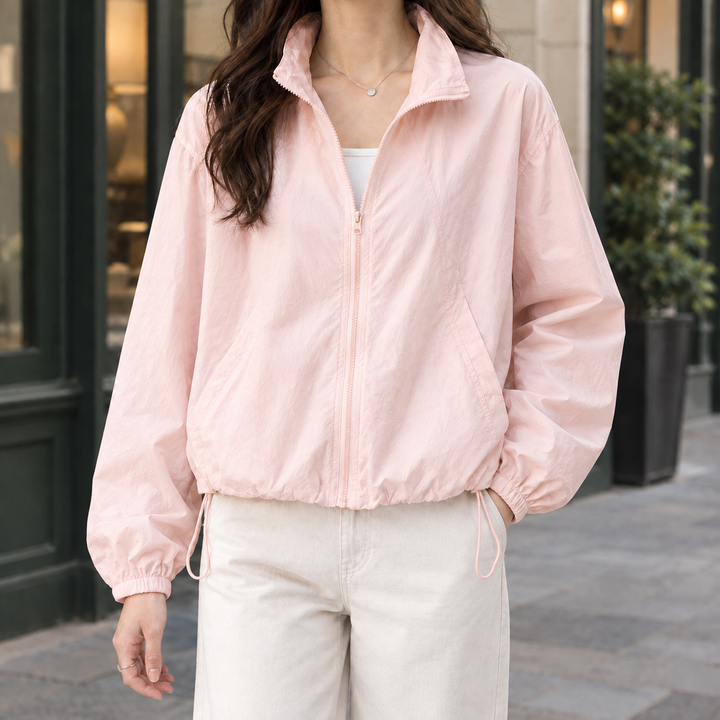 Women's Lightweight Zip-Up Jacket with Drawcord Hem – Devizes