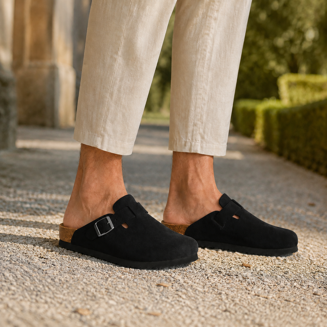 Barletta Buckle Clogs, view 3 - Elena Harper