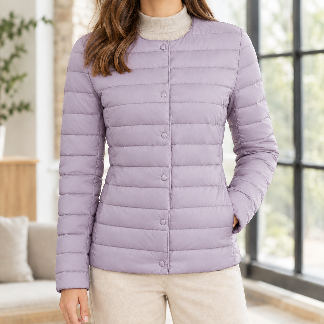 Women's Lightweight Collarless Quilted Down Jacket – Swanage