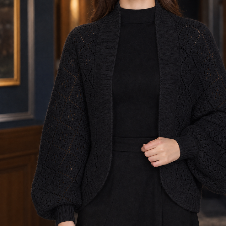 Ancelin-Faye Openwork Cardigan