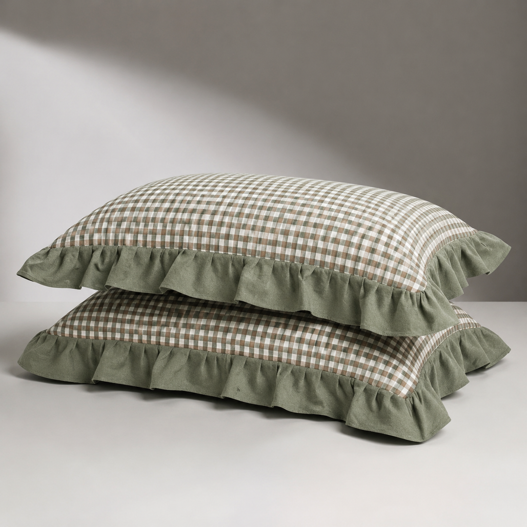 Evermere Ruffled Pillowcase, view 4 - Elena Harper