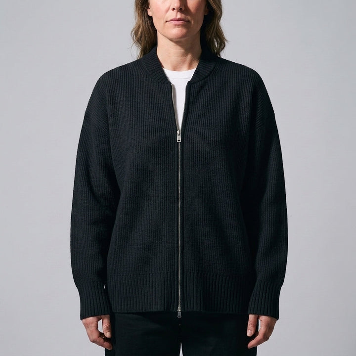 Fenella Zip Cardigan, view 4 - Elena Harper