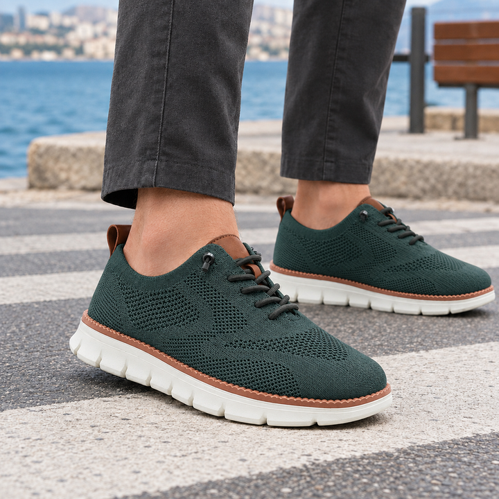 Fermo-Siena Knit Sneakers, view 4 - Elena Harper