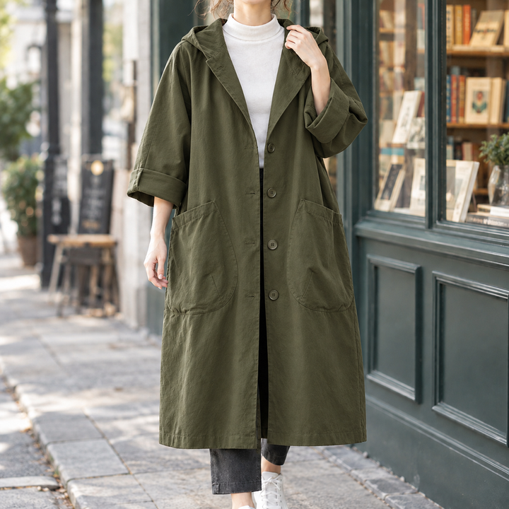 Fenella-Mae Hooded Coat, view 4 - Elena Harper