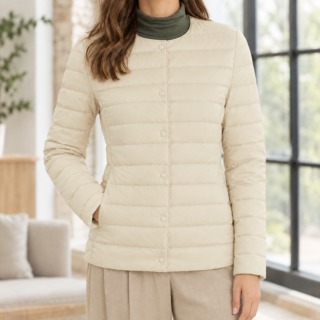 Women's Lightweight Collarless Quilted Down Jacket – Swanage