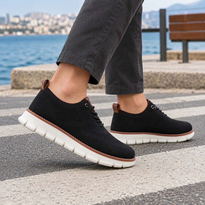 Fermo-Siena Knit Sneakers, view 5 - Elena Harper