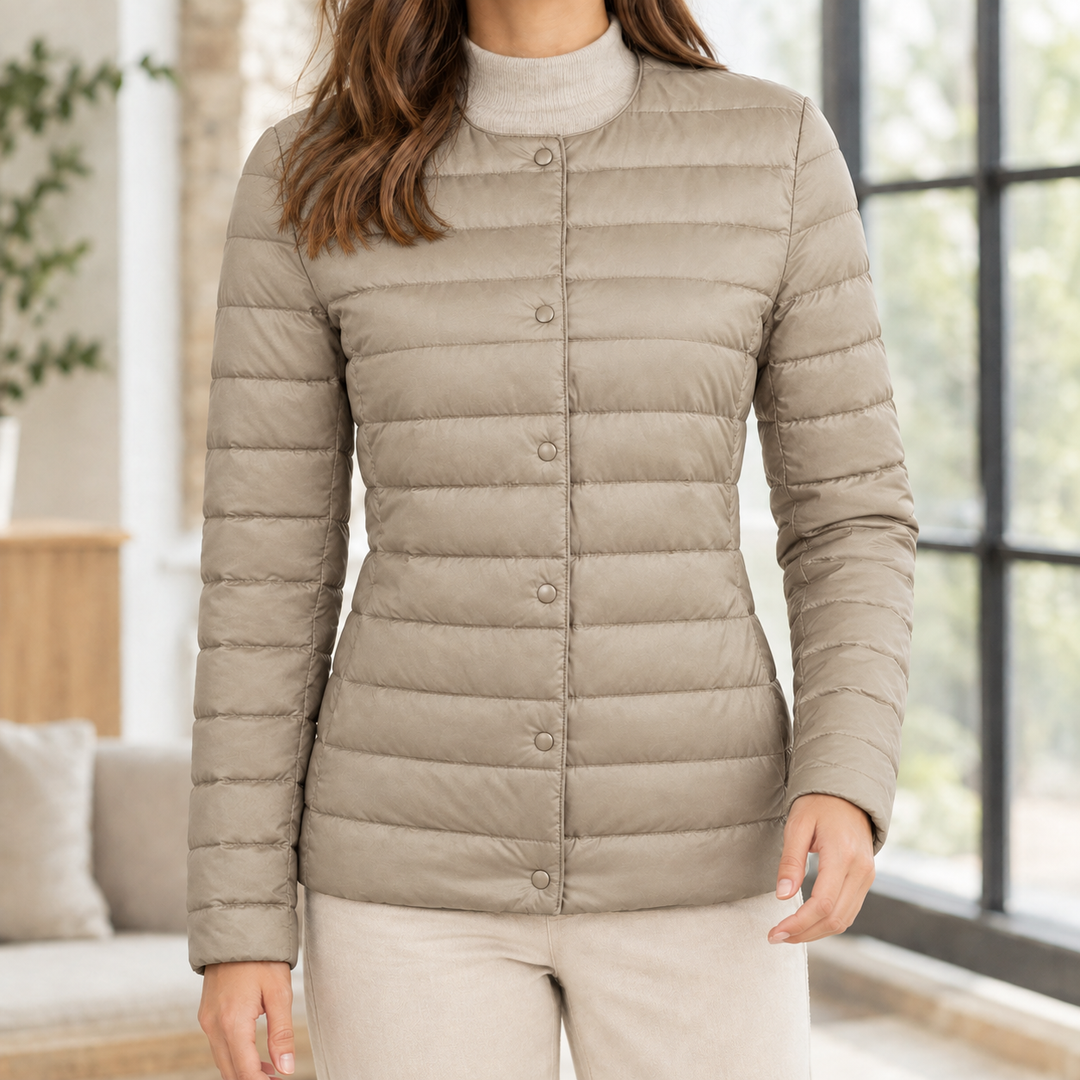 Women's Lightweight Collarless Quilted Down Jacket – Swanage