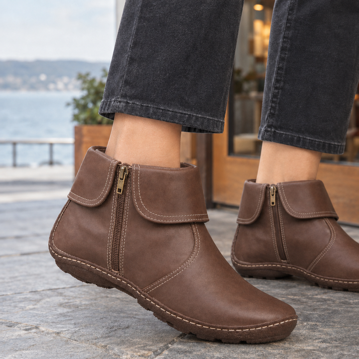 Farina-Torino Zip Ankle Boots, view 5 - Elena Harper