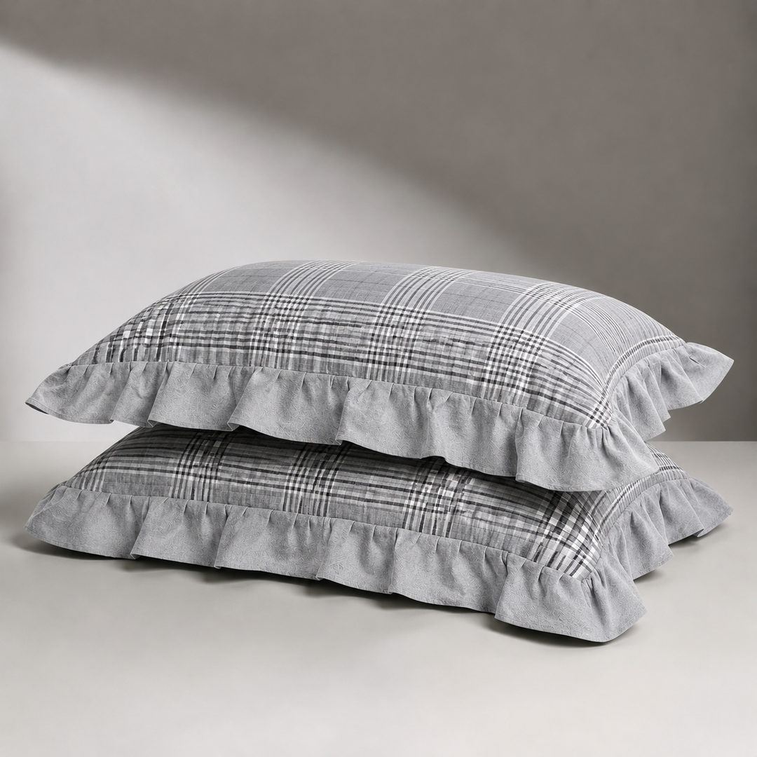 Evermere Ruffled Pillowcase, view 5 - Elena Harper