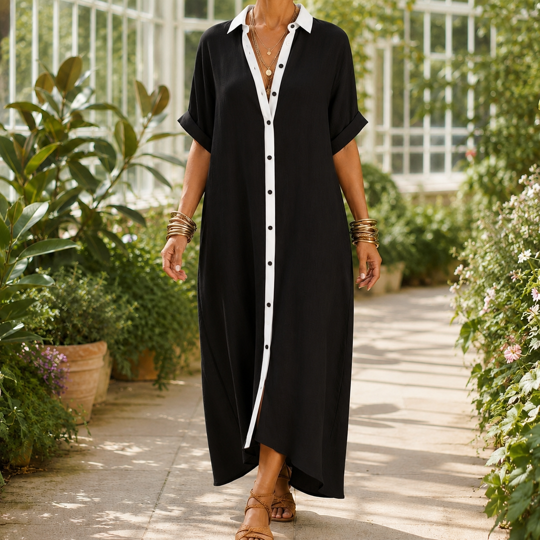 Bianca-Louise Contrast Maxi Dress, view 5 - Elena Harper