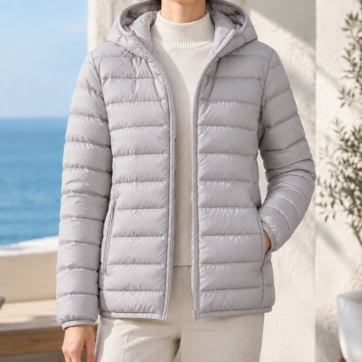 Women's Hooded Lightweight Puffer Jacket Wensley, view 6 - Elena Harper