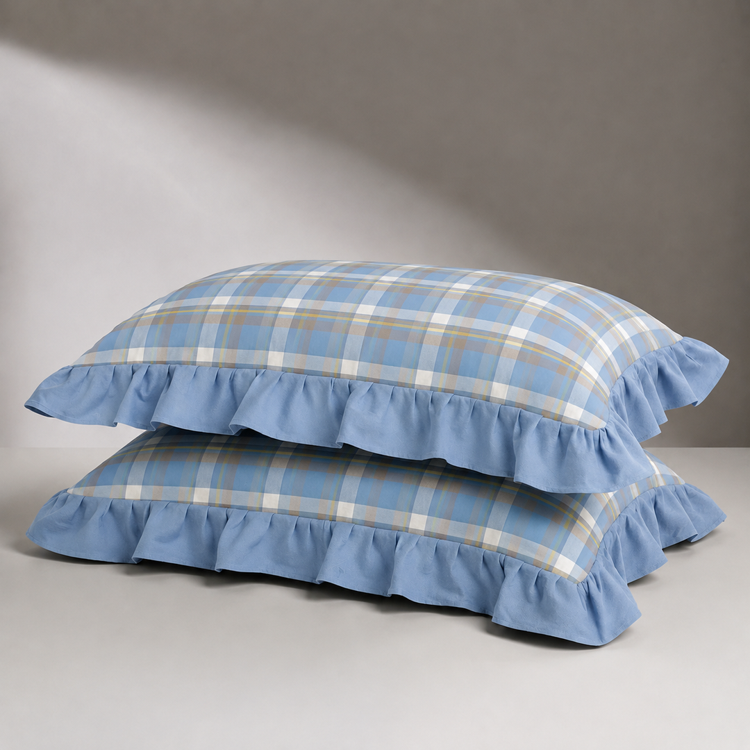 Evermere Ruffled Pillowcase, view 7 - Elena Harper