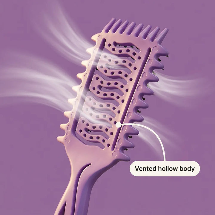 Curliza Ventilated Curly Hair Brush with Boar Bristles for Defined Ringlets - Elena Harper