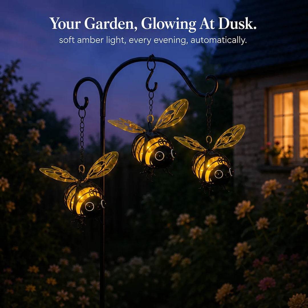 Beeloom Solar Hanging Bee Lamp for Garden - Elena Harper