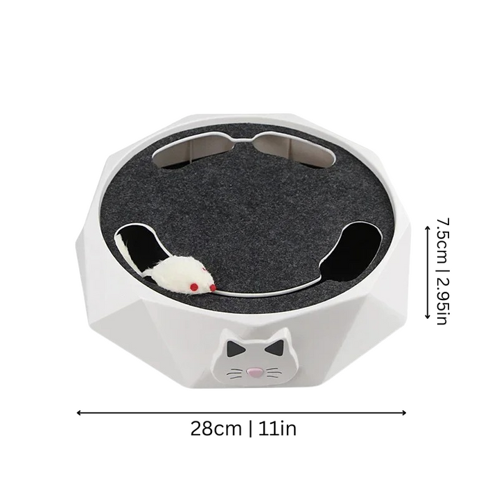 Interactive Cat Mouse Toy with Scratch Pad & Lounge