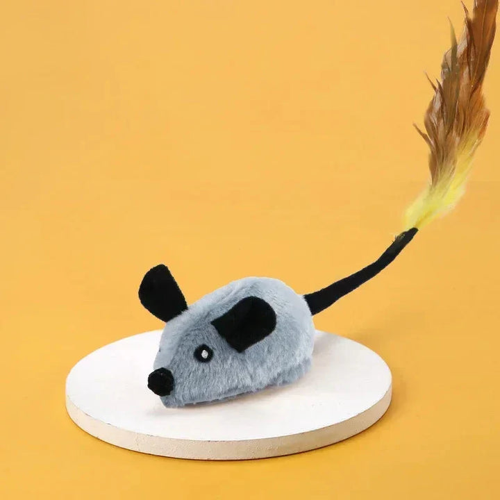 Interactive Cat Toy: Hunting Fun Mouse with Feather Tuft