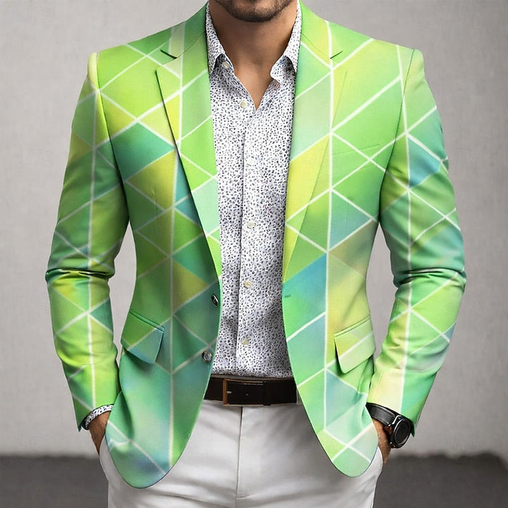 Roman Modern Geometric Blazer, view 3 - Elena Harper