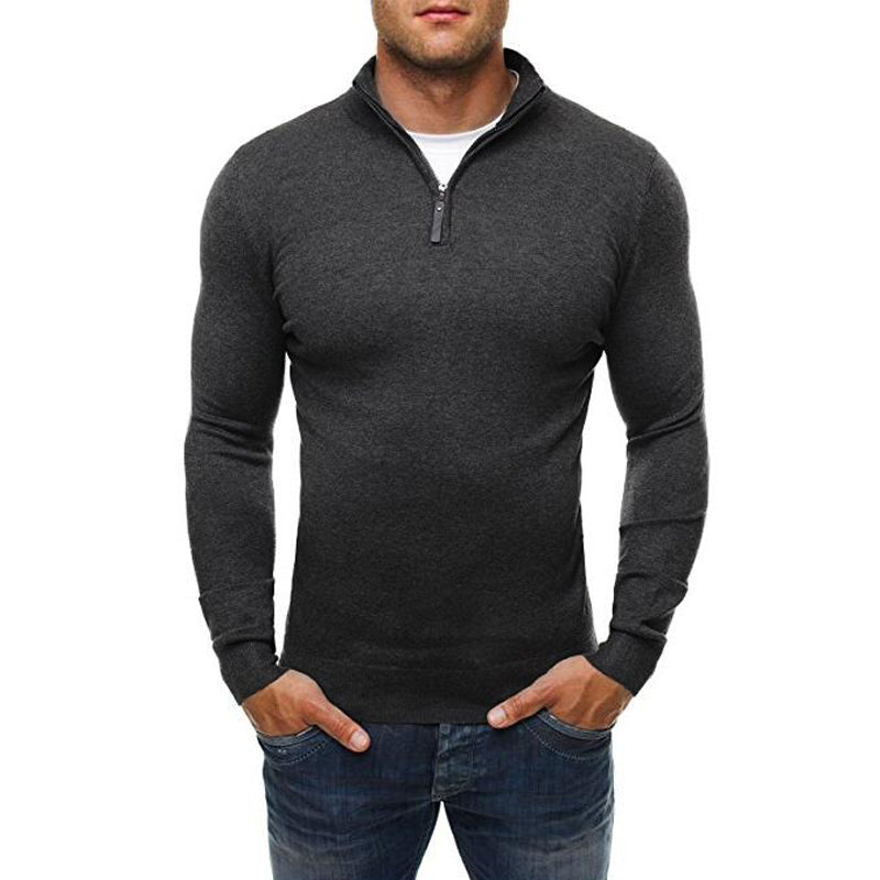 Christophe - Timeless Fitted Zip Collar Sweater