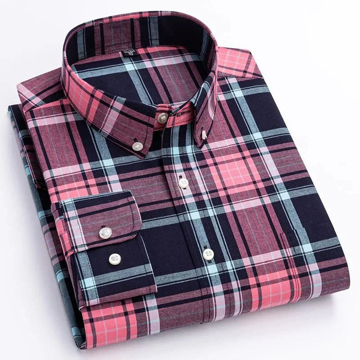Men's Long Sleeve Checkered Shirt