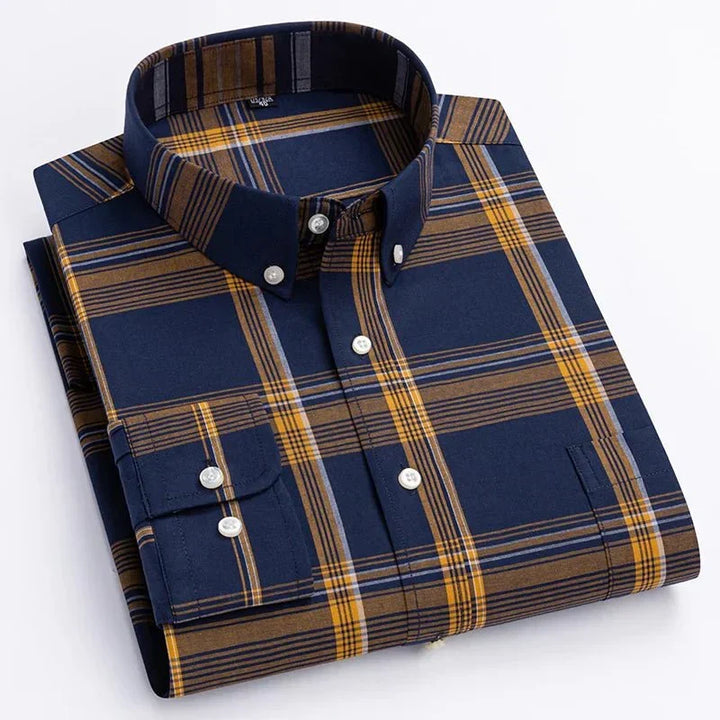 Men's Long Sleeve Checkered Shirt