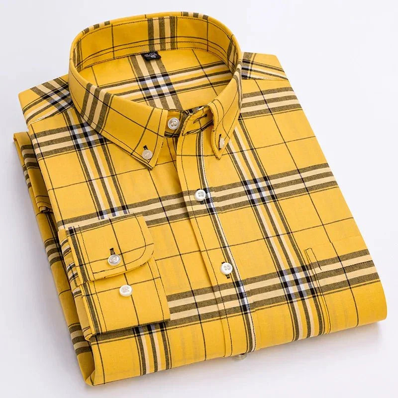 Men's Long Sleeve Checkered Shirt