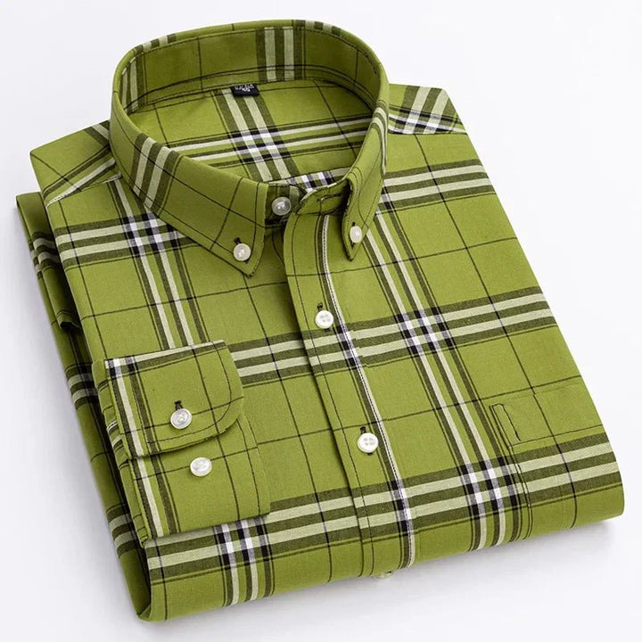 Men's Long Sleeve Checkered Shirt