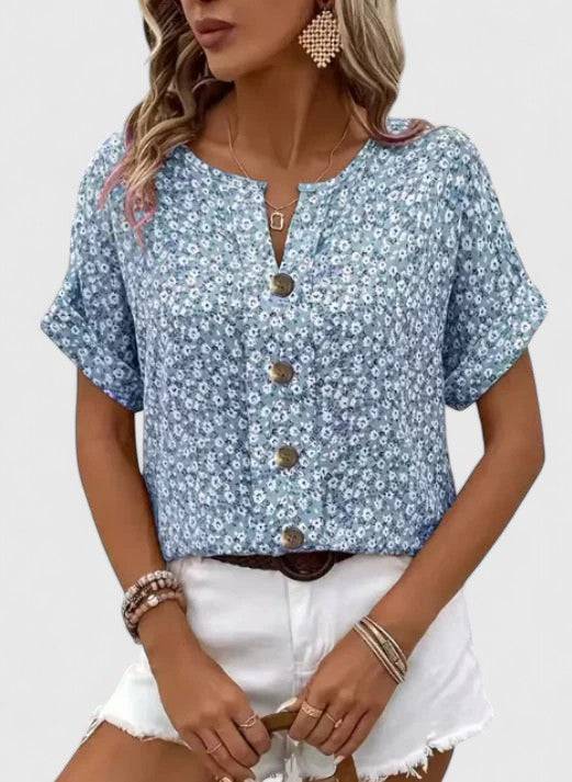 Sabine™  |  Elegant Floral Summer Top