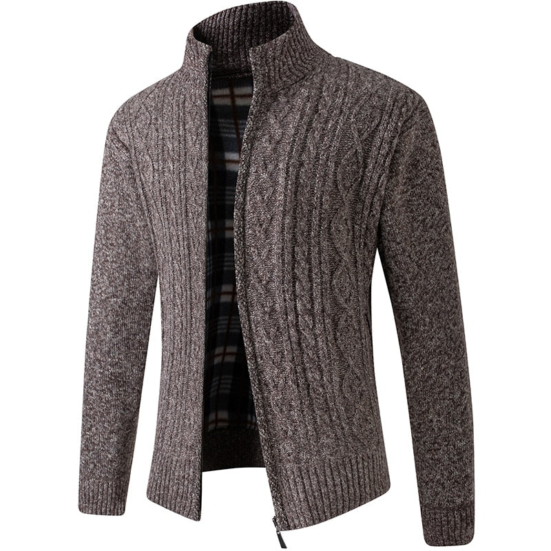 Soft Men's Zip Vest with Cable Knit Pattern