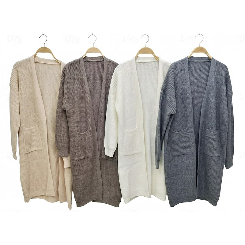 Aurélie - Chic Long Cardigan in Chunky Knit