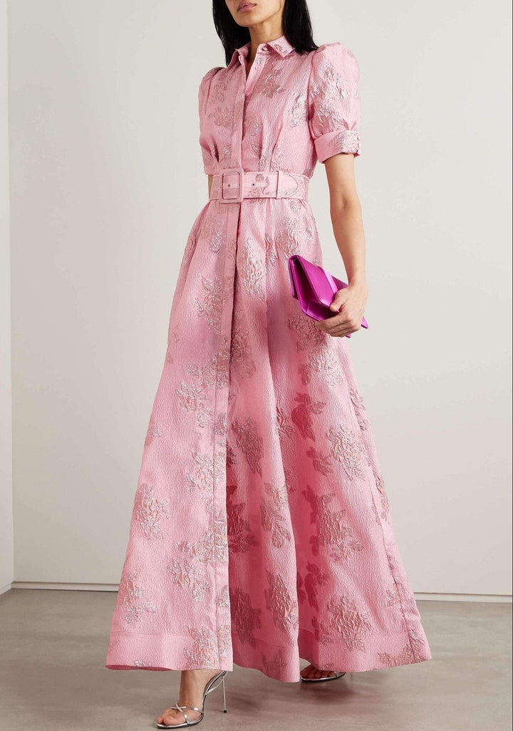Aria Dress with Short Puff Sleeves - Elena Harper