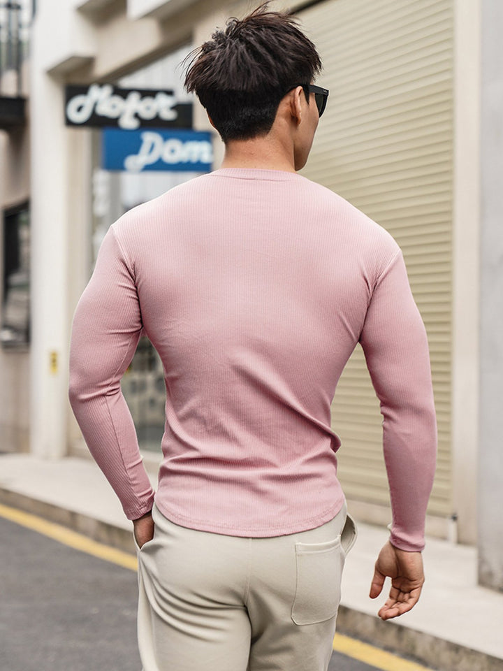 RibFlex Muscle V-Neck Long Sleeve